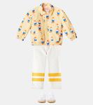 Брюки из полосатого хлопкового твила Tinycottons, Off-White - фото 2