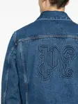 Джинсовая куртка с тисненой монограммой PALM ANGELS, синий - фото 5