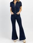 Джинсы Good Karma Denim Flare Jumpsuit In Blue KanCan - фото 2