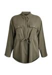 Блуза Zizzi Button-down blouse, Thyme/Green - фото