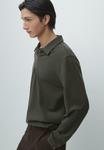 Поло Massimo Dutti ZIP-UP , Khaki - фото 4