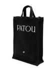 Patou сумка-тоут с вышитым логотипом, черный - фото 3