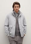 Куртка PIOMBO PADDED REGULAR FIT WITH ZIP AND BUTTONS, Light Grey - фото