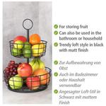 Этажерка Multi-Korb-Etagère современная корзина для овощей и фруктов с ручкой, двухъярусная фруктовая корзина Wenko, черный - фото 5