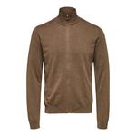 Кардиган Selected Berg Full Zip, коричневый - фото 3