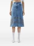 GCDS юбка с вышитым логотипом, синий - фото 3