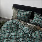 IBDRYKK Комплект постельного белья из фланели с клетчатым рисунком - фото 4