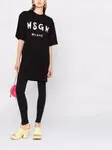Платье-футболка с логотипом MSGM, черный - фото 2