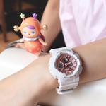 Женские часы BABY-G BA-130-7A1PRP CASIO, розовый циферблат, белый ремешок - фото 4