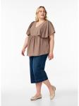 Блуза Zizzi MKAVIA, коричневый - фото 5