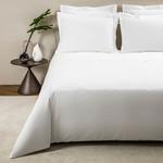 Пододеяльник Frette Classic из перкаля с вышивкой 230x230, белый - фото
