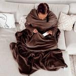 Одеяло Zollner 00000048, 170x1x200 см, темно-коричневый - фото 3