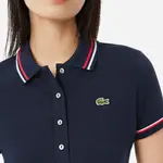 Поло с вышитым логотипом LACOSTE, синий - фото 5