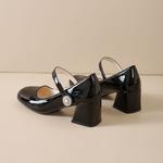 Туфли на блочном каблуке Mary Jane TAOLEI, Ecru - фото 6