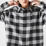 LACOSTE Рубашка мужская серый/белый/черный - фото 4