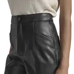 Брюки DKNY Faux Leather, черный - фото 4
