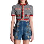 Джаккардовый топ с монограммой BALMAIN, мультиколор - фото 8