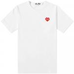 Футболка Comme des Garçons Play Invader Heart, белый - фото