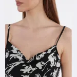 Шелковый топ стандартного кроя Marella, черный - фото 4