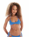 Бикини-топ-скинни-кроп Cara синего цвета Asos Design - фото