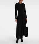Галина драпированное плиссированное платье макси из джерси Isabel Marant, черный - фото 2