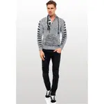 Вязаный свитер Rusty Neal со стильным вырезом, черный - фото 4