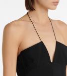 Креповый топ с халтернеем Nensi Dojaka, черный - фото 4