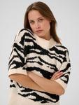 Свитер Sandra с животным принтом KAFFE Curve, Turtledove/Black - фото 4