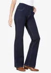 Woman Within Plus Size Flex Pull-On Bootcut Gap-Free Stretch Denim Jeans - фото 2