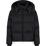 Пуховик с принтом монограммы EMPORIO ARMANI, черный - фото