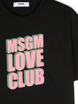 MSGM Kids футболка с логотипом, черный - фото 3