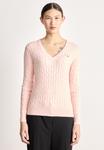 Джемпер GANT CABLE V NECK, Peony Pink/Pink - фото