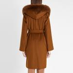Пальто женское коричневое MaxMara - фото 4
