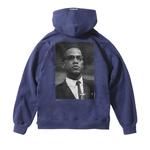 Толстовка Supreme Malcolm X Hooded Sweatshirt, Washed Navy - фото 2