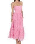 Розовое миди-платье Amelia Lace Bustier Akalia - фото