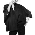 Женская рубашка UNIQLO, черный - фото 2