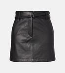 Кожаная мини-юбка Patto Sportmax, черный - фото