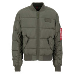 Куртка Alpha Industries MA-1 Puffer Bomber, зеленый - фото