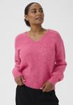 Джемпер Kaffe SARLA V-NECK PULLOVER, Azalea Pink Melange/Pink - фото