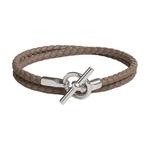 Браслет из телячьей кожи женский Elephant Gray HERMES - фото 5