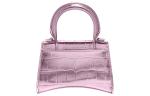 Балинсиага Мини Сумка Верхняя Ручка Розовая Металлик - фото 2
