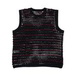 Жилет-свитер Supreme с бисером, черный - фото 2