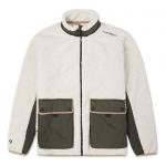 Куртка retro contrast color stitching lamb's wool jacket white Converse, белый - фото