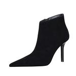 QITUMAUL Ботильоны женские 10 см, черные - фото