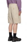 Бежевые шорты до колена Carhartt Work In Progress - фото 3