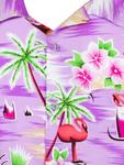 Рубашка King Kameha Flamingos, фиолетовый - фото 3