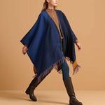 Плащ женский Hermes, синий - фото 3