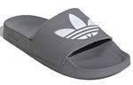 Тапочки adilette lite slides 'trefoil logo - grey' Adidas, серый - фото 2