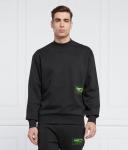 Толстовка мужская Hugo хлопковая с принтом, черный - фото 3