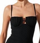 Джайда Бюстье Приталенное Миди Платье черное ASTR - фото 3